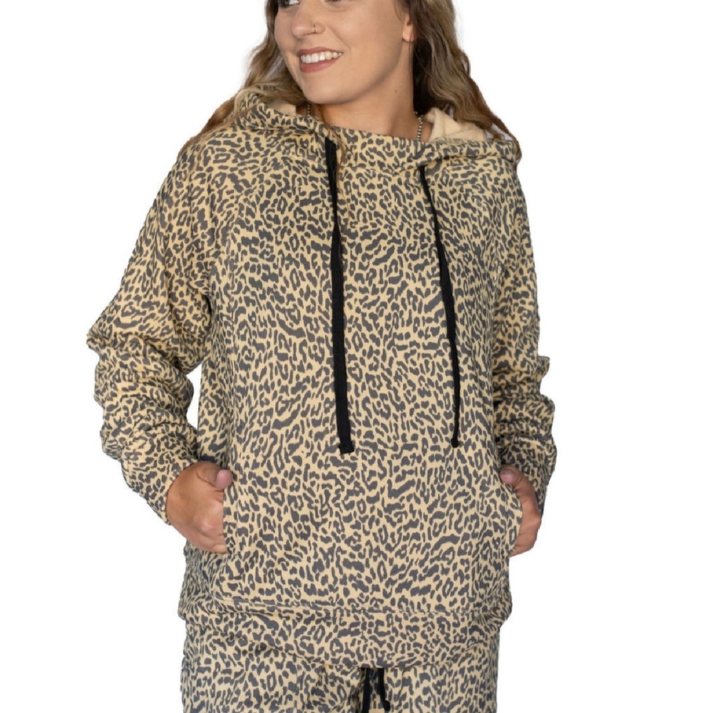 Rodeo Quincy Terry Time Leopard Print Hoodie And Joggers Set